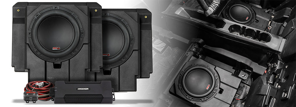 2025-Up CanAm® Maverick R Rear Seat Dual Subwoofer Add-On Kit