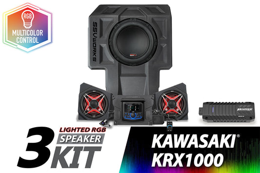 2020-2024 Kawasaki KRX1000 2-Seater V-Sepc 3-Speaker Audio-Kit w/JVC