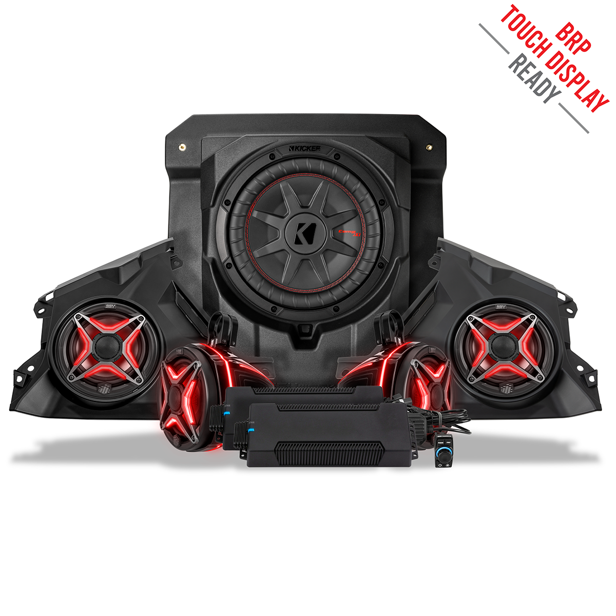2024-2026 Can-Am® Maverick R, Phase-4 V-Spec 1650watt 5-Speaker Stereo System