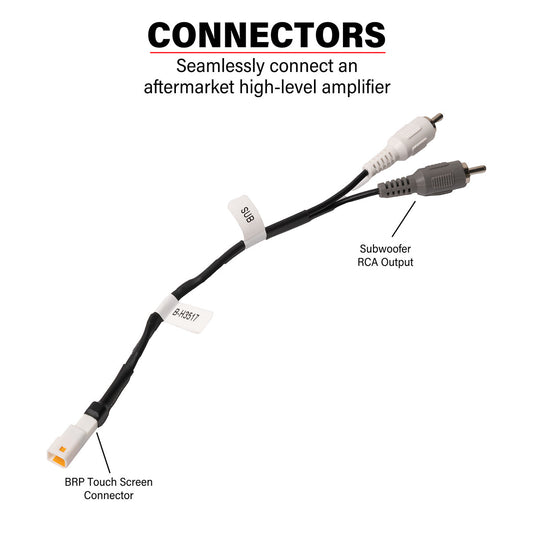 CanAm® Maverick R & X3 BRP™ Touch Screen Subwoofer RCA Output Harness