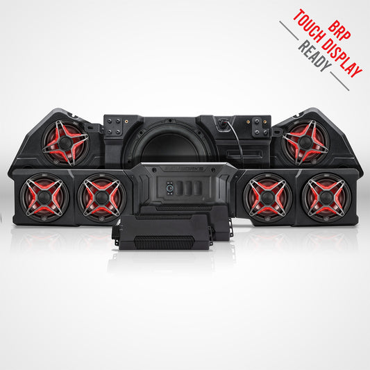 2026-Up CanAm Defender HD11 Phase-5 V-Spec 1,650watt 7-Speaker Audio Kit for BRP Touchscreen
