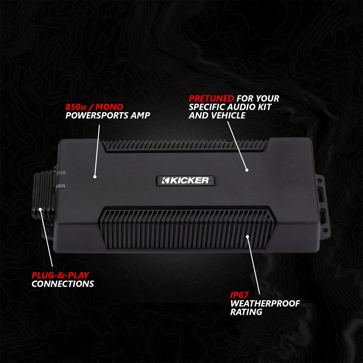 2024 Can-Am® Maverick R, Phase-3 V-Spec 1650watt 3-Speaker System