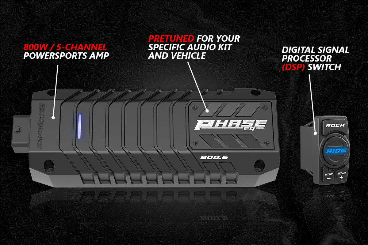 2014-2023 Polaris RZR Phase X SSV 5-Speaker Plug-&-Play System for Ride Command