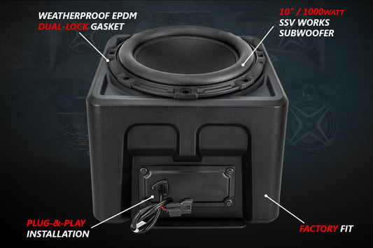 2018-2024 Polaris Ranger XP1000 10in Subwoofer for Ride-Command