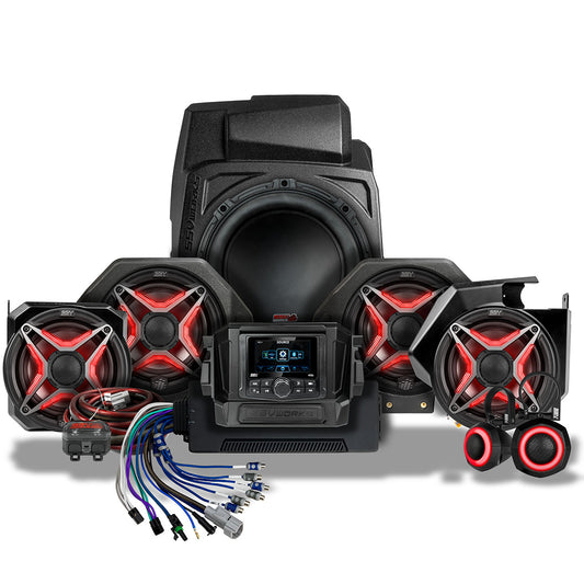 2025-2026 Polaris® RZR Pro R / Pro S / Pro XP Phase-5 V-Spec 7-Speaker Plug-&-Play Kit w/MRB4 Radio