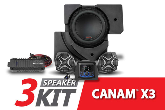 2017-2024 CanAm X3 A-Spec SSV 3-Speaker Plug-and-Play System w/JVC