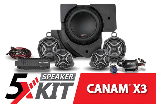 2017-2024 CanAm X3 A-Spec Phase X 5-Speaker Plug-and-Play System
