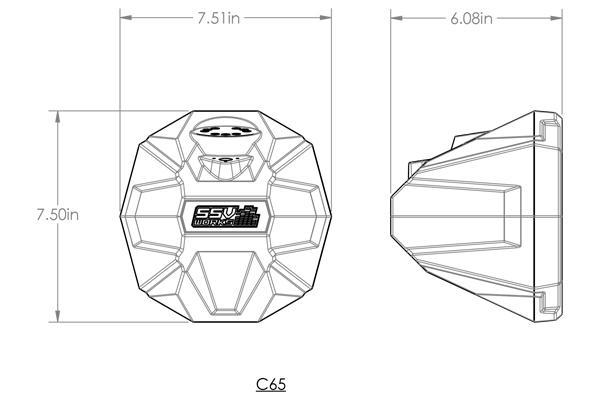 2021-2024 Polaris RZR Pro 6.5in Cage-Mount Plug-&-Play Speaker-Pods for Ride Command