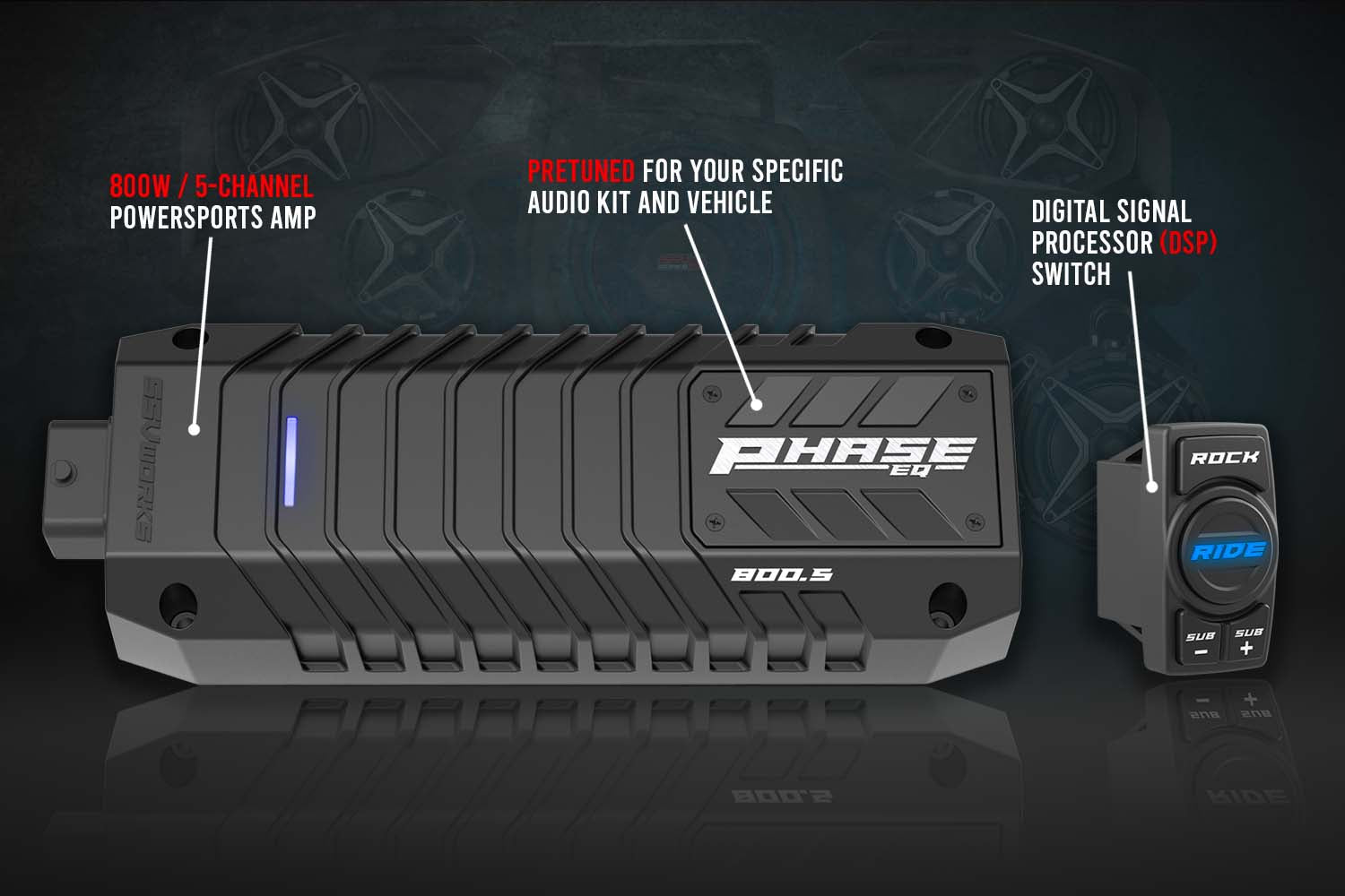 2020-2024 Polaris RZR Pro Phase X SSV 5-Speaker Plug-&-Play System for Ride Command