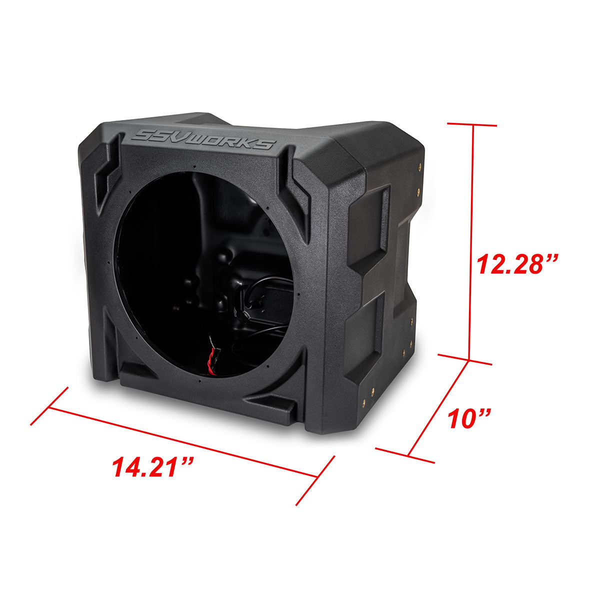 Universal 10-Inch Subwoofer Enclosure - High-Strength Rotomolded Design, Durable & Weather-Resistant, Perfect for Car, Truck, Boat or UTV Audio Upgrades, Enhanced Bass Performance