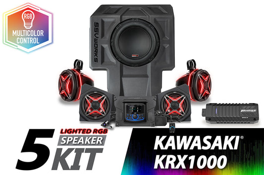 2020-2024 Kawasaki KRX1000 2-Seater V-Spec 5-Speaker Audio-Kit w/JVC