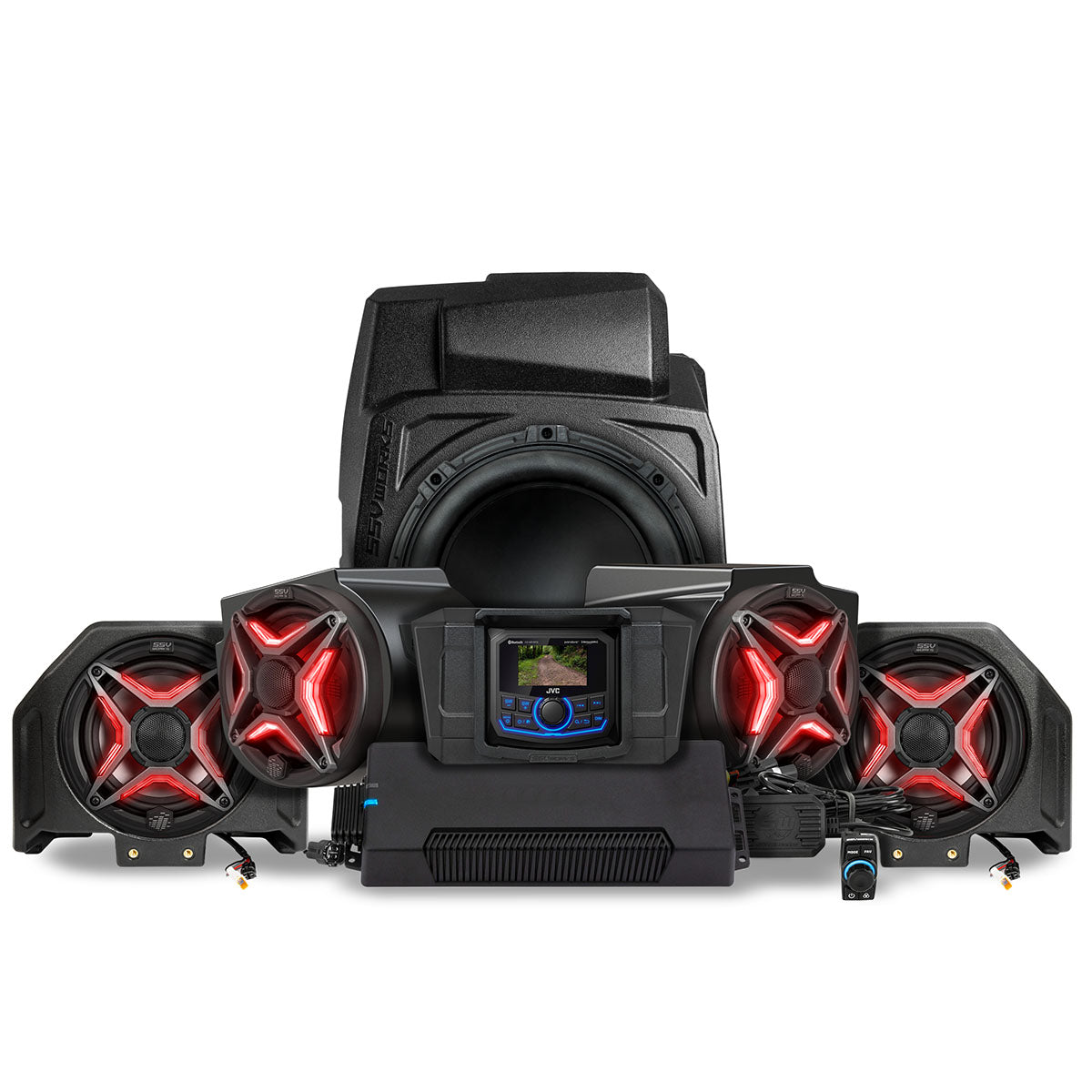 2020-2024 Polaris® RZR PRO Series Phase-5 V-Spec 5-Speaker 1400watt System w/JVC