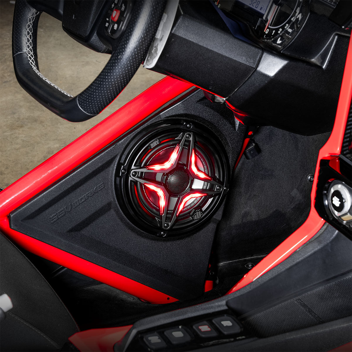 2018-2025 Polaris® Slingshot Phase-5 V-Spec 1400watt 5-Speaker Audio-System for Ride Command