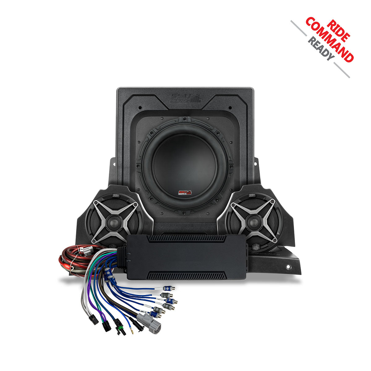 SSV Works 2015-2025 Polaris® Slingshot Phase-3 A-Spec 1400watt 3-Speaker Audio-System for Ride Command