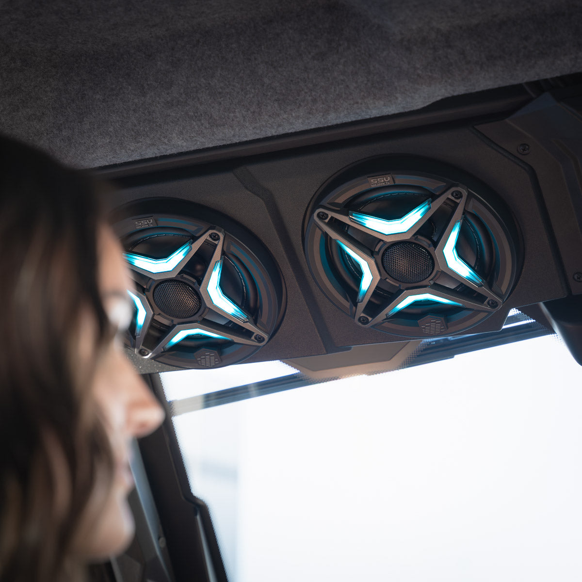 SSV Works V-Spec 6.5in Weatherproof Powersports RGB Speakers for UTV's, Boats, RV and more (pair)
