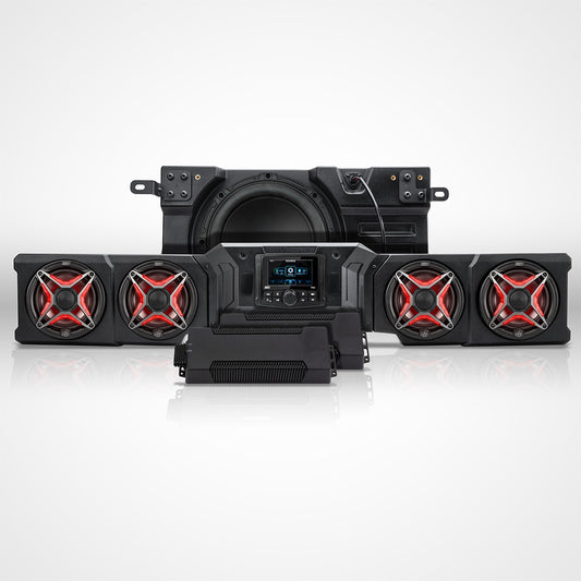 2026-Up CanAm Defender HD11 Phase-4 V-Spec 1,650watt 5-Speaker Audio Kit w/MRB4