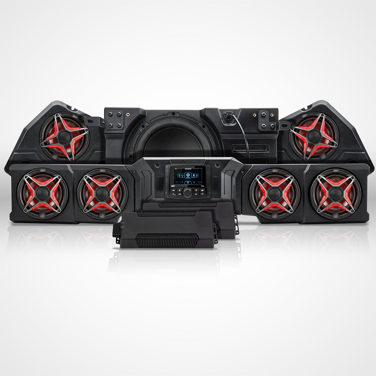 2026-Up CanAm Defender HD11 Phase-5 V-Spec 1,650watt 7-Speaker Audio Kit w/MRB4