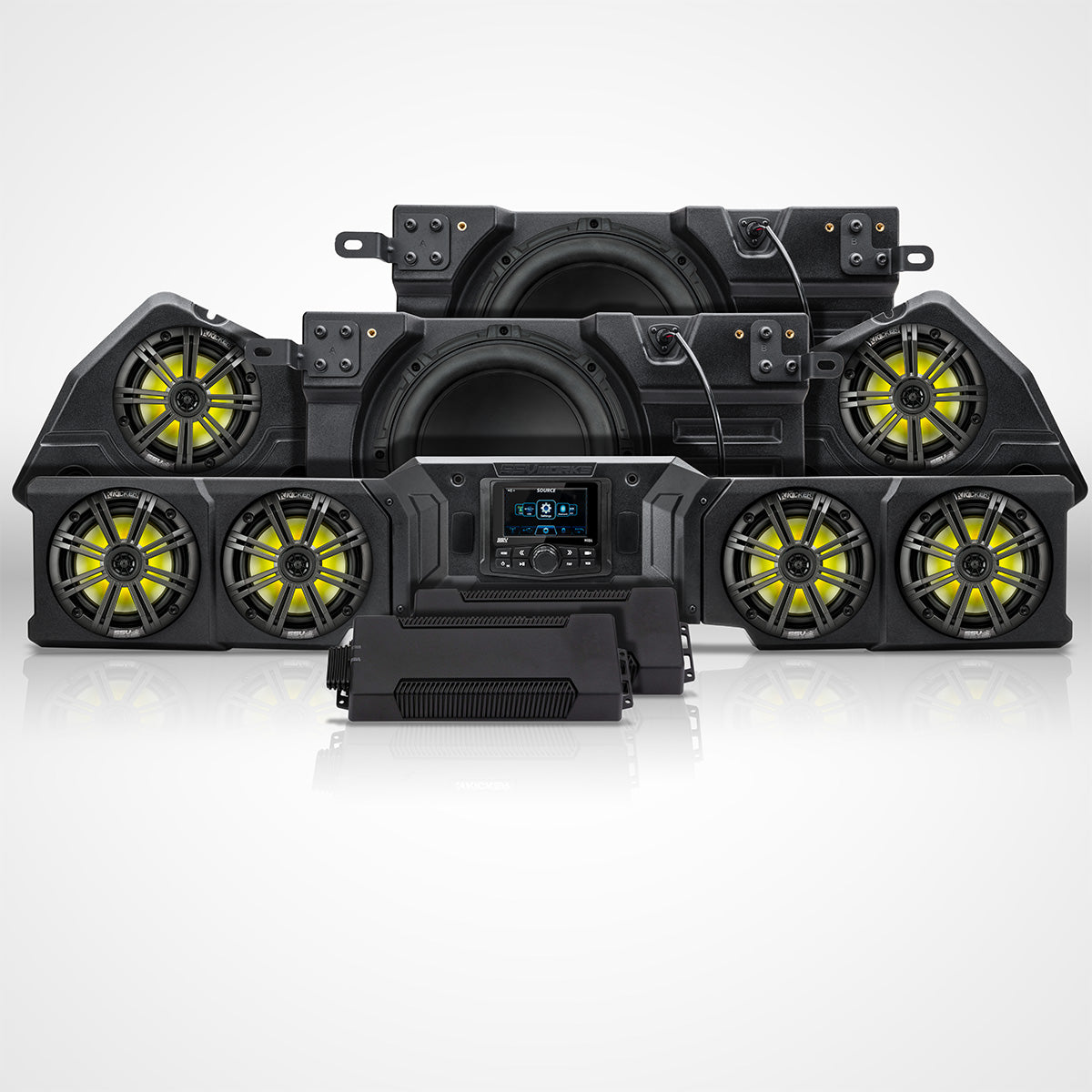 2026-Up CanAm Defender HD11 Phase-7 K-Spec 1,650watt 8-Speaker Audio Kit w/MRB4