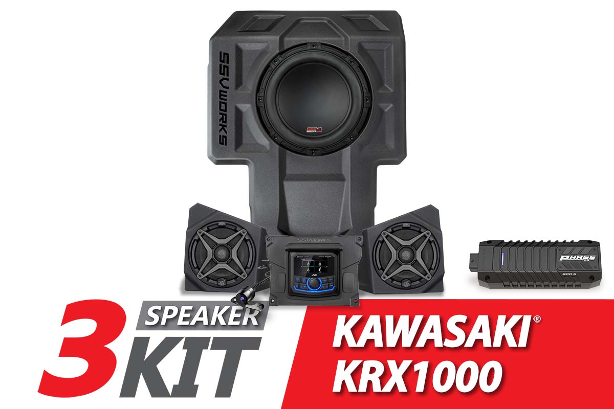 2020-2023 Kawasaki KRX1000 2-Seater 3-Speaker SSV Audio-Kit w/JVC