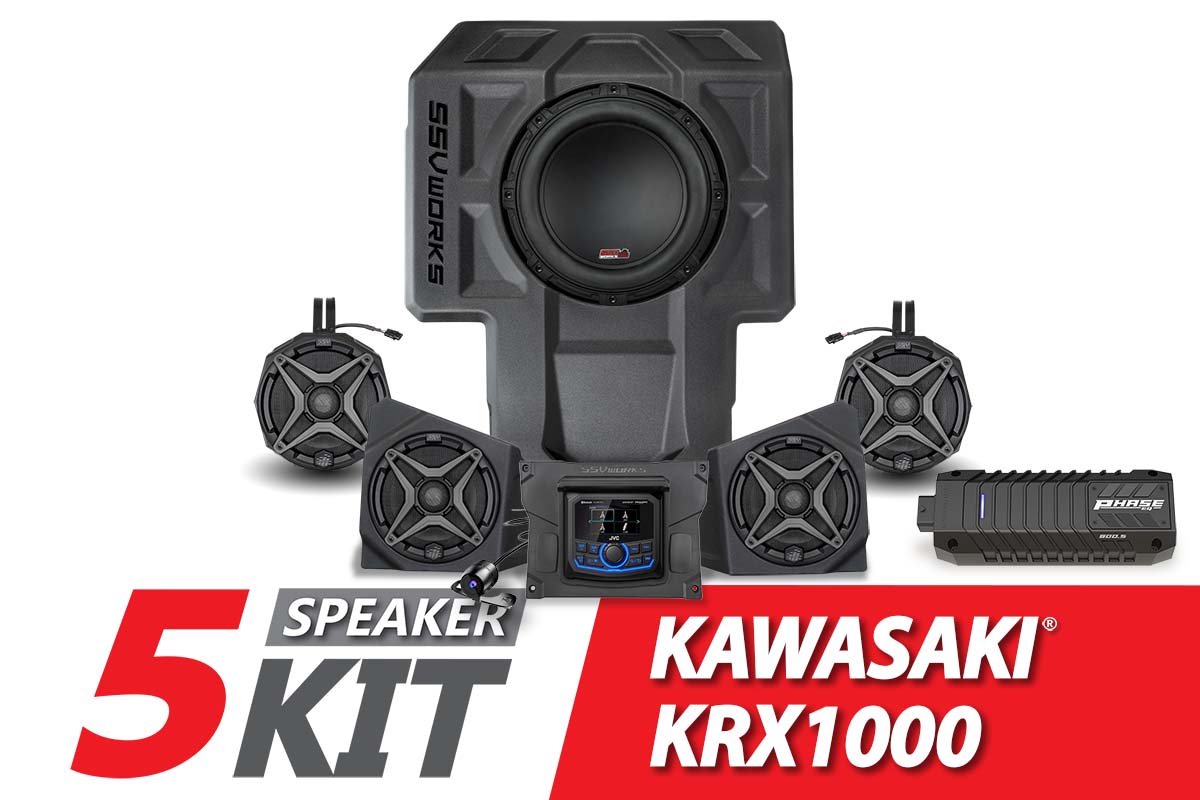 2020-2023 Kawasaki KRX1000 2-Seater 5-Speaker SSV Audio-Kit w/JVC