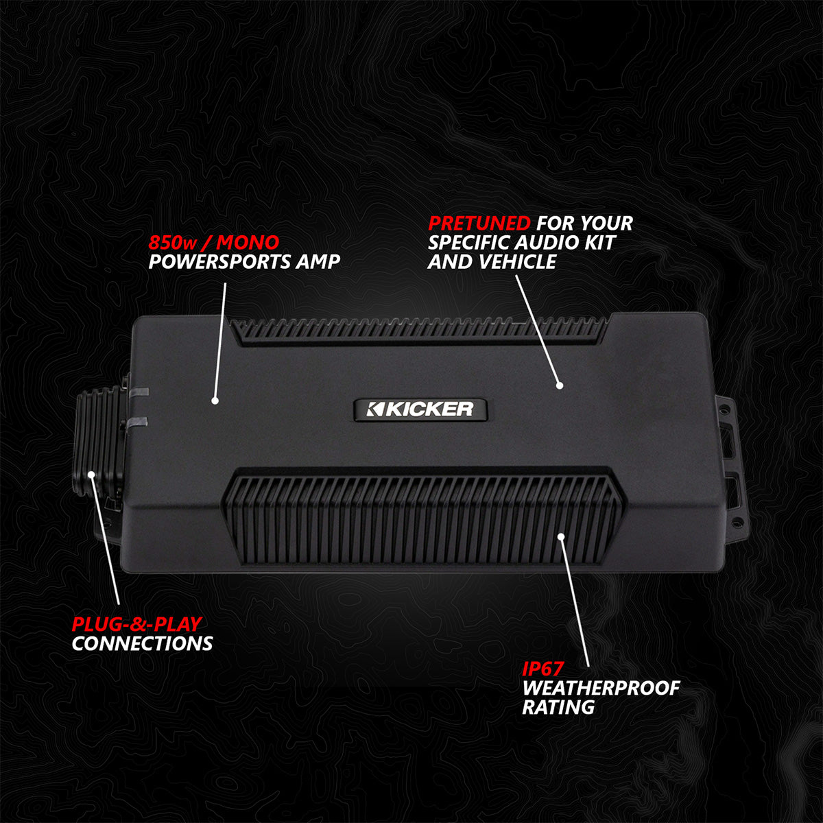 2024-2025 Can-Am® Maverick R, Phase-6 K-Spec 1650watt 6-Speaker Stereo System with Kicker Horns