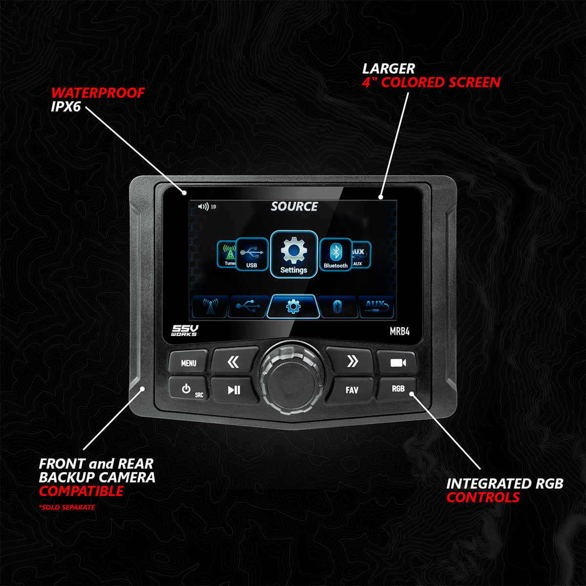 2017-2026 Can-Am® X3, Phase-6 K-Spec 6-Speaker 1650watt System w/MRB4