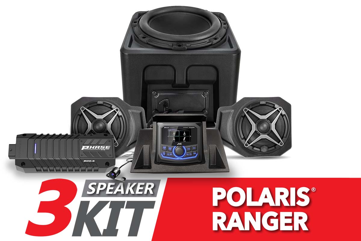 2018-2023 Polaris Ranger XP1000 SSV Works 3-Speaker Audio System w/JVC