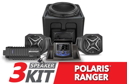 2018-2024 Polaris Ranger XP1000 A-Spec SSV Works 3-Speaker Audio System w/JVC