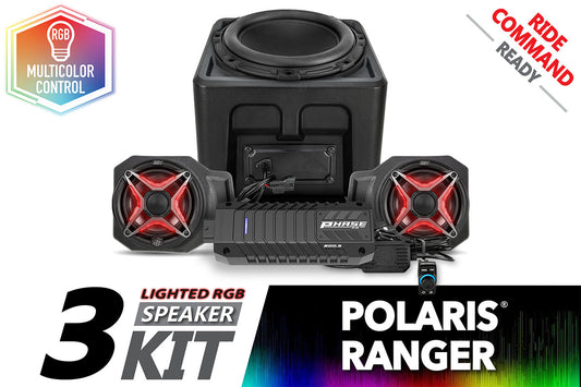 2018-2023 Polaris Ranger XP1000 Lighted 3-Speaker Audio System for Ride Command