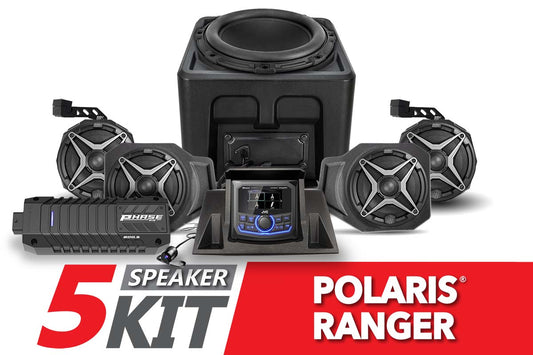2018-2024 Polaris Ranger XP1000 A-Spec SSV Works 5-Speaker Audio System w/JVC