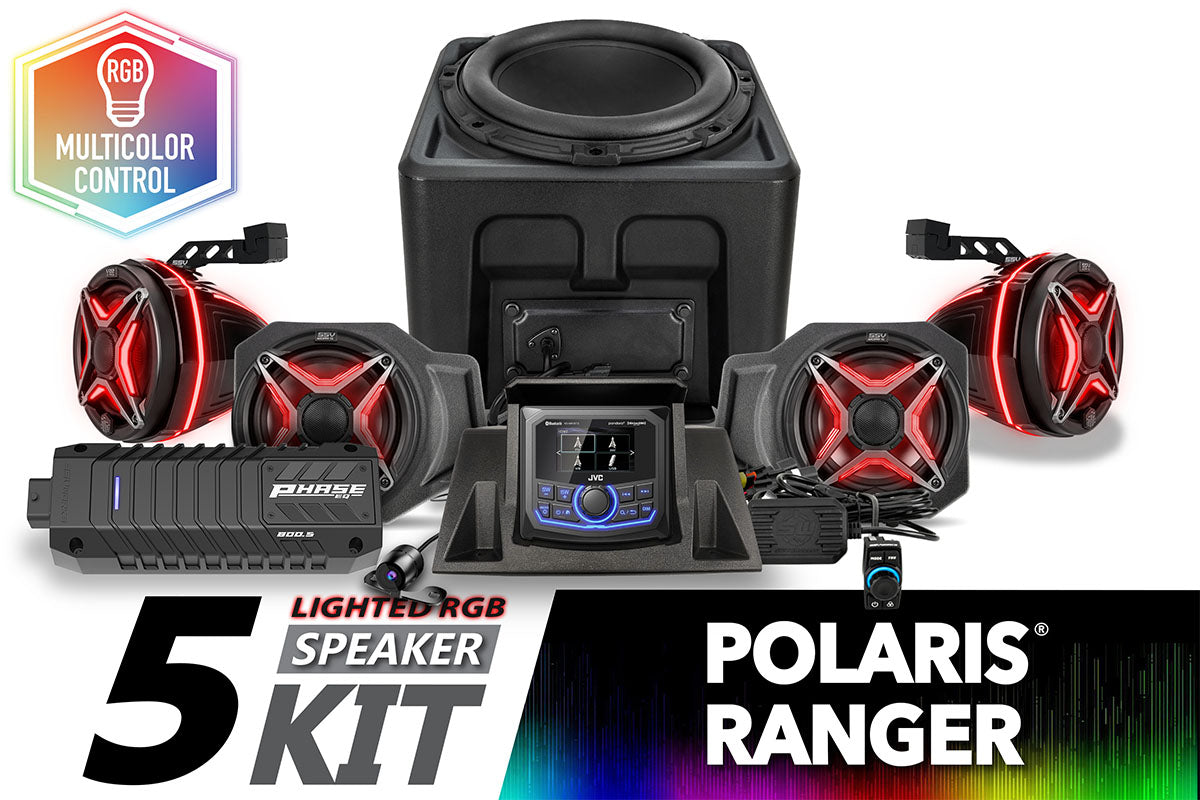 2018-2024 Polaris Ranger XP1000 V-Spec 5-Speaker Audio System w/JVC