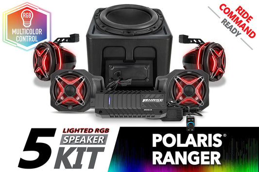 2018-2023 Polaris Ranger XP1000 Lighted 5-Speaker Audio System for Ride Command