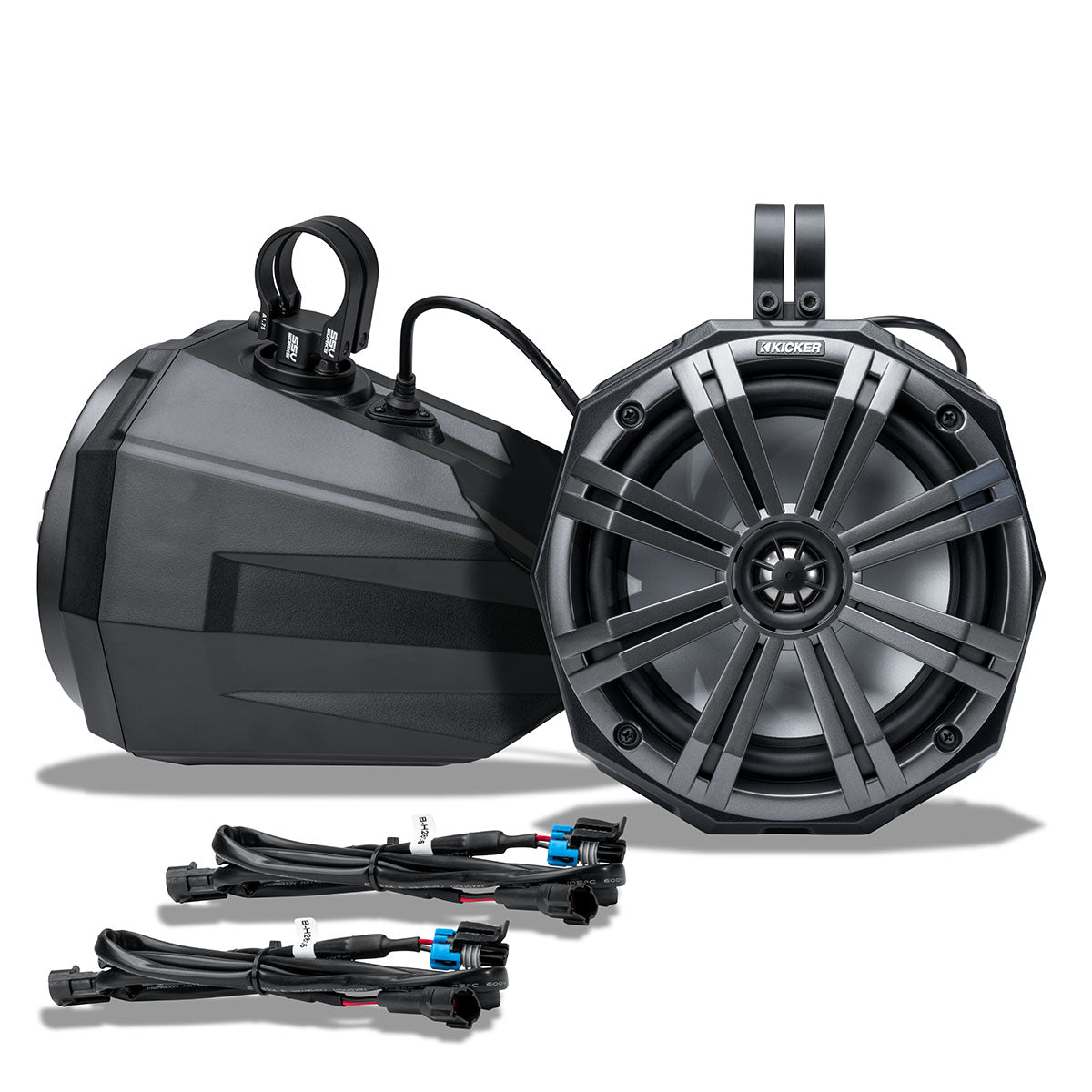Polaris RZR OEM Audio-Expansion Kit | 2-Tower Speaker Add-on Kit w/8" Kicker Speakers