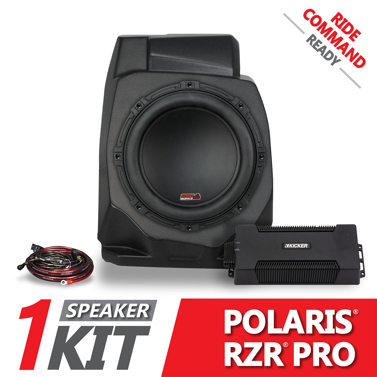 Polaris RZR Pro Under Dash 10" Subwoofer Enclosure for Ride Command