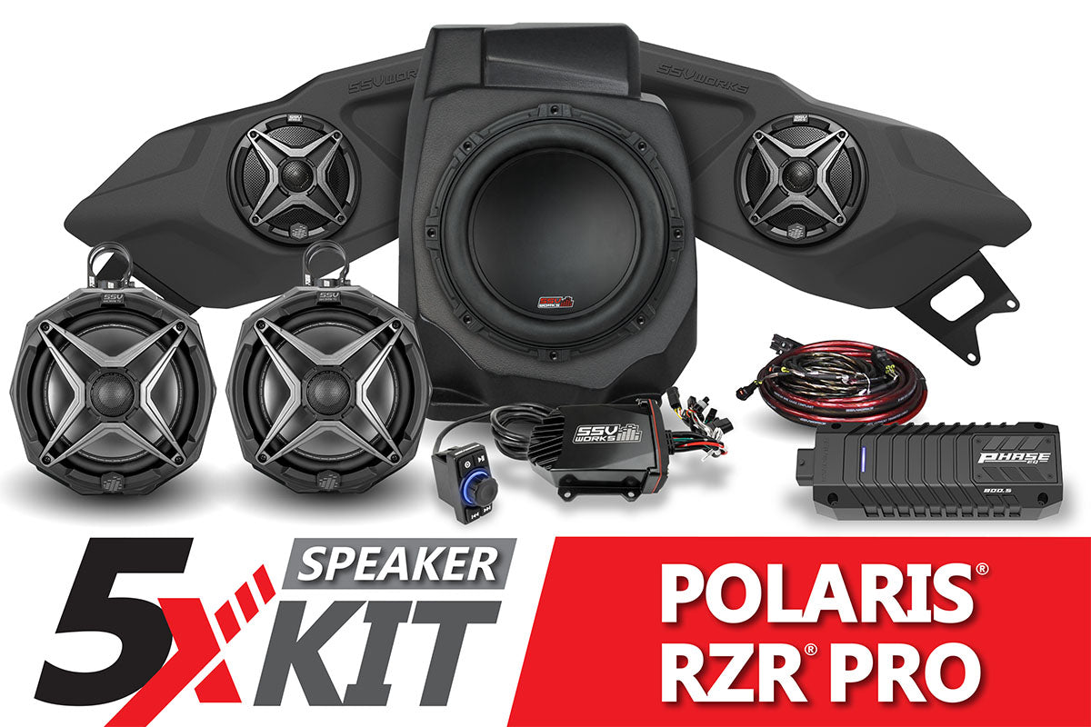 2020-2023 Polaris RZR Pro Phase X SSV 5-Speaker Plug-&-Play System