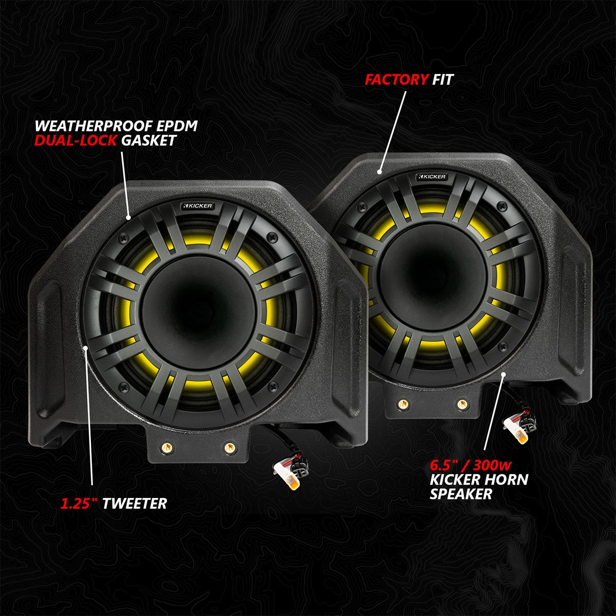 2020-2024 Polaris® RZR PRO Series Phase-6 K-Spec 5-Speaker 1400watt System for Ride Command