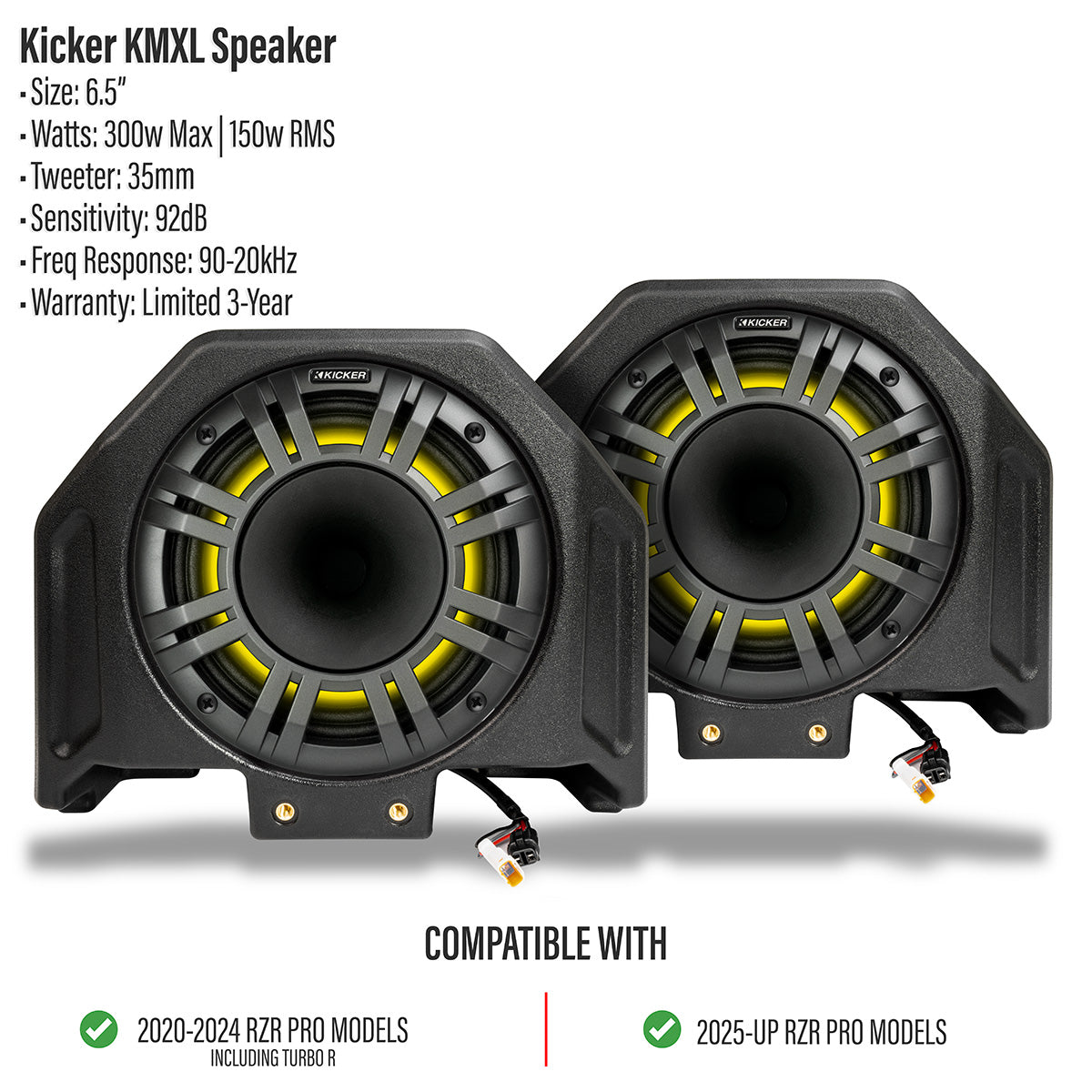 2020-2026 Polaris® RZR Pro R / Turbo R / Pro S / Pro XP 6.5" Rear-Hump Speaker-Pods