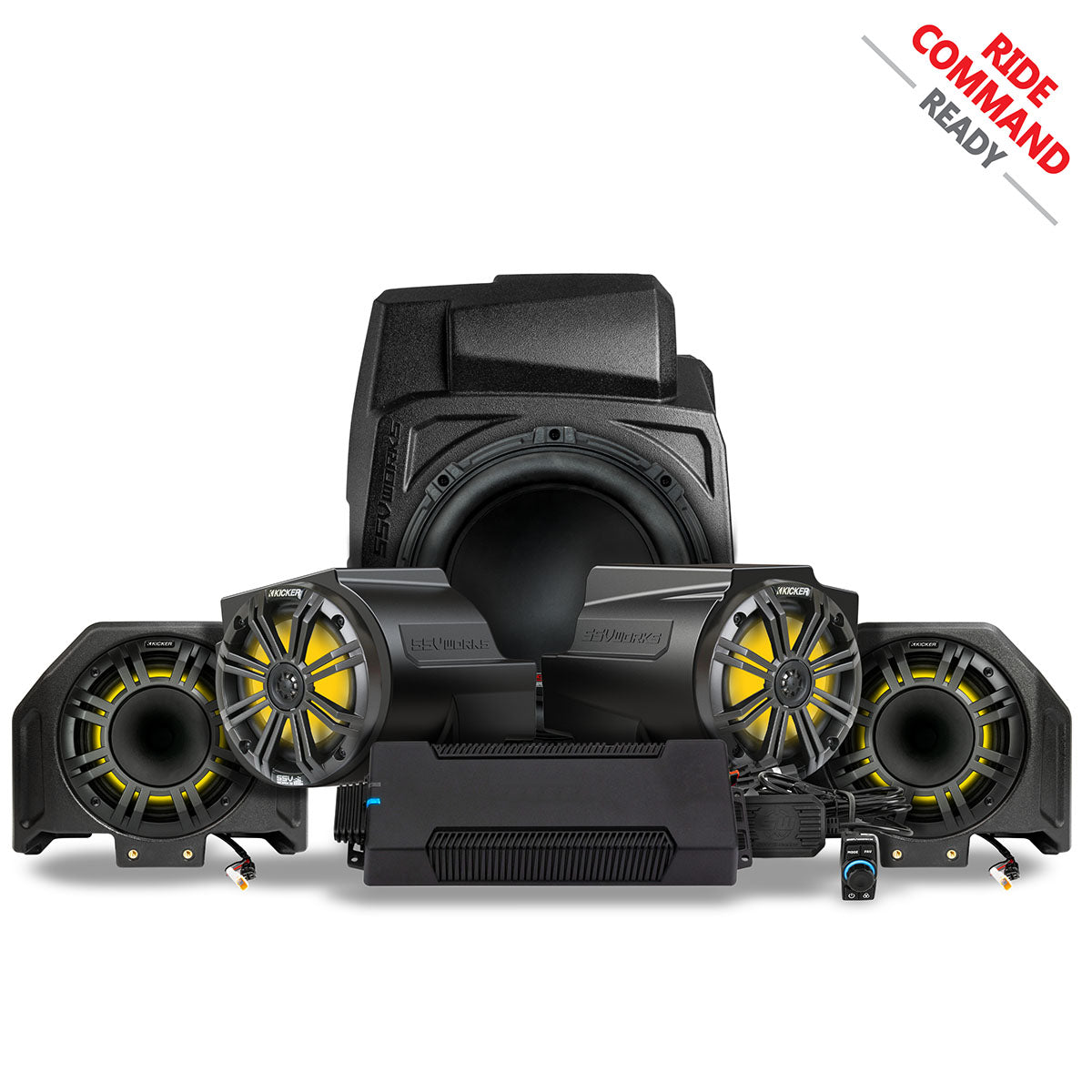 2020-2024 Polaris® RZR PRO Series Phase-6 K-Spec 5-Speaker 1400watt System for Ride Command