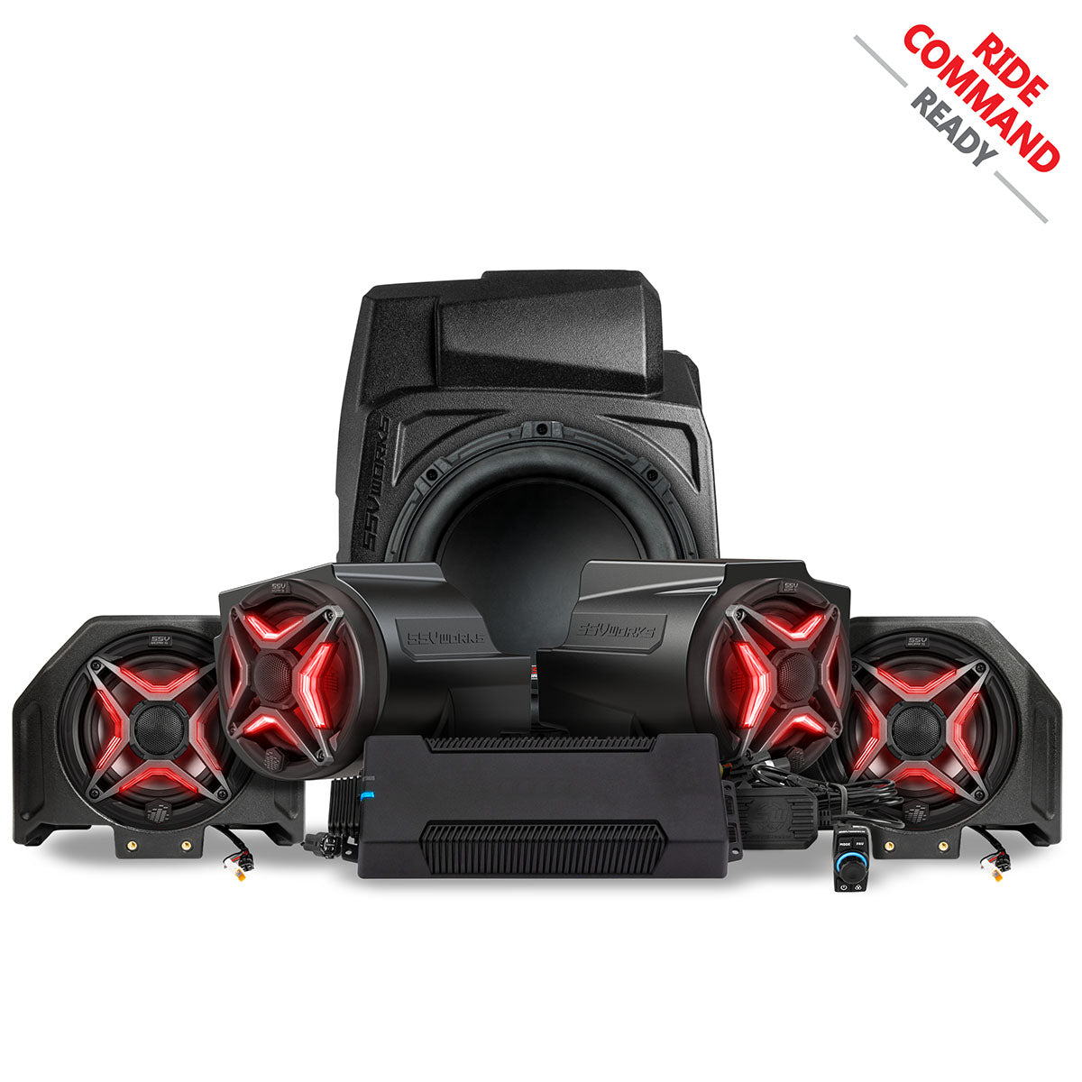 2020-2024 Polaris® RZR PRO Series Phase-5 V-Spec 5-Speaker 1400watt System for Ride Command