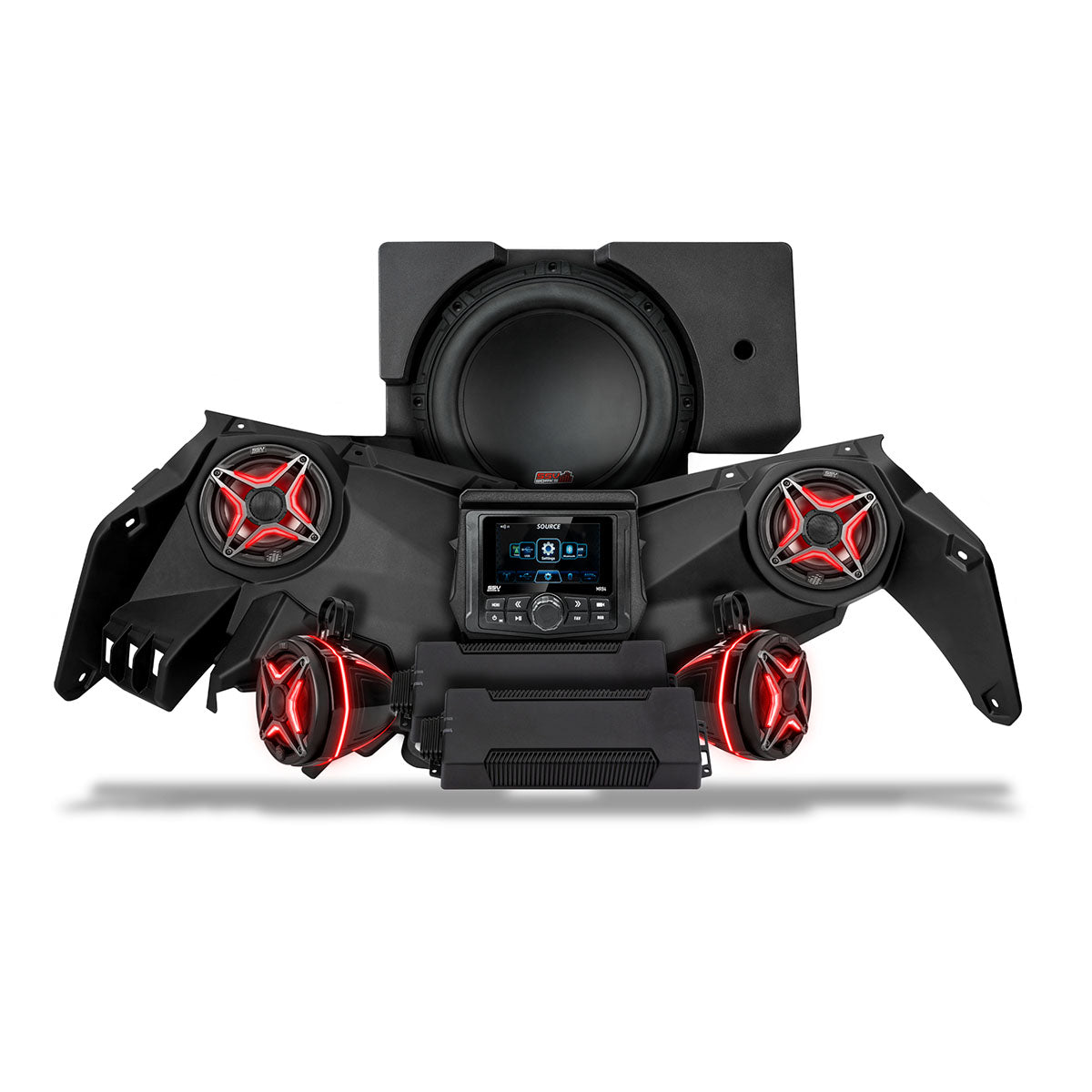 2017-2026 Can-Am® X3, Phase-4 V-Spec 5-Speaker 1650watt System w/MRB4