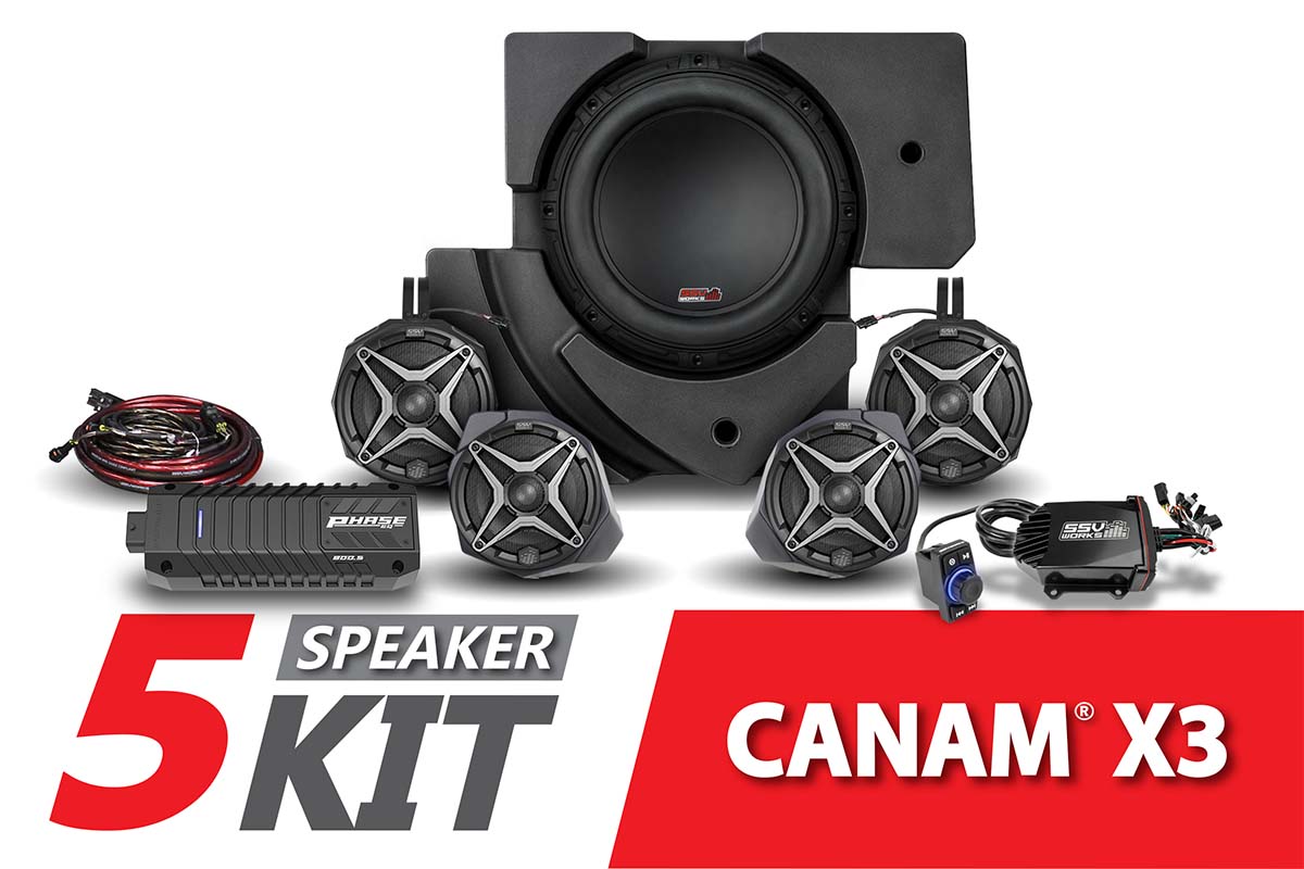 2017-2023 CanAm X3 Complete SSV 5-Speaker Plug-and-Play System