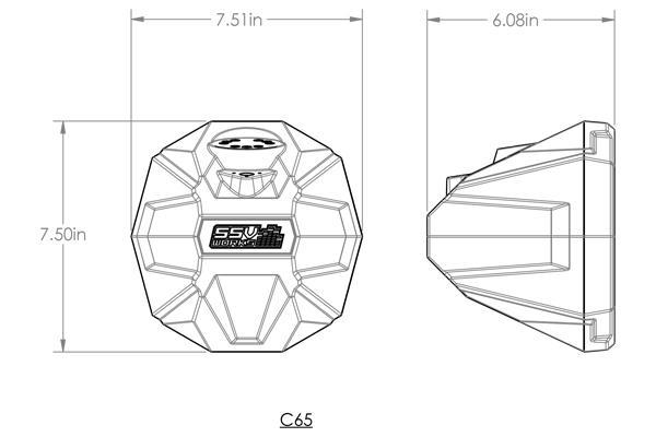 2016-2022 Polaris General 6.5" Cage Mount Pods