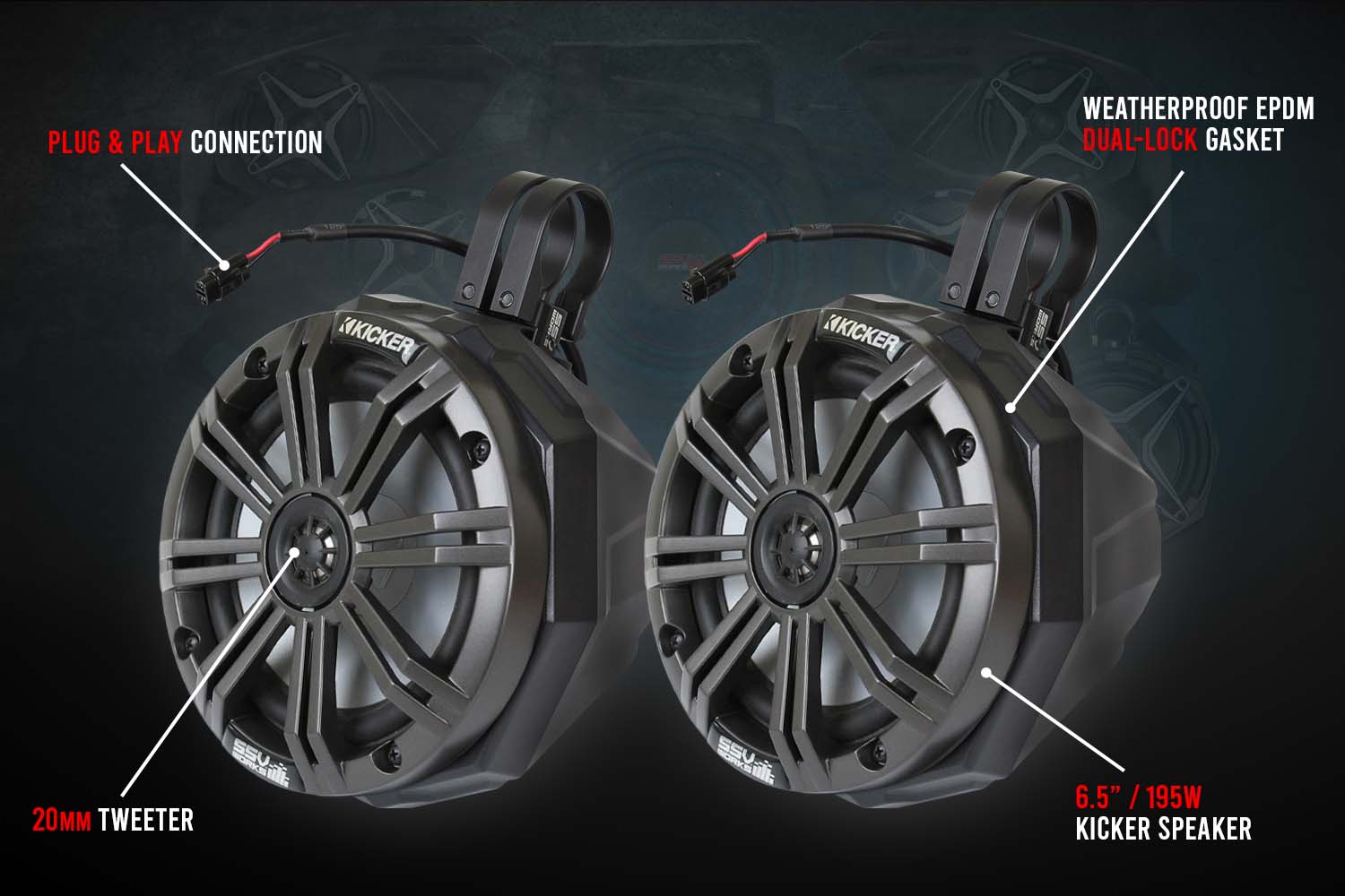 Kicker sales utv speakers