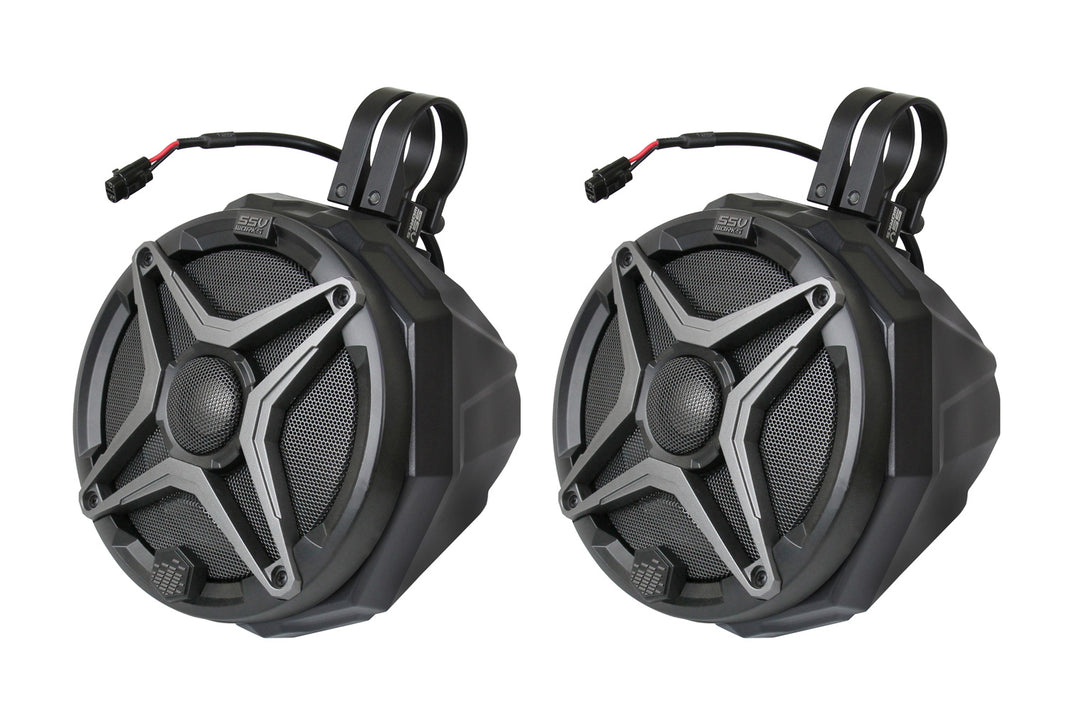 Dash Speaker Stereo Mounting Pods For Can-Am Maverick X3 2017-2023 – Black Plastic – 6.5" Speaker Fit