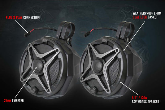 Add-on 6.5in Speaker Pods for SSV Works WP Overhead Series Systems
